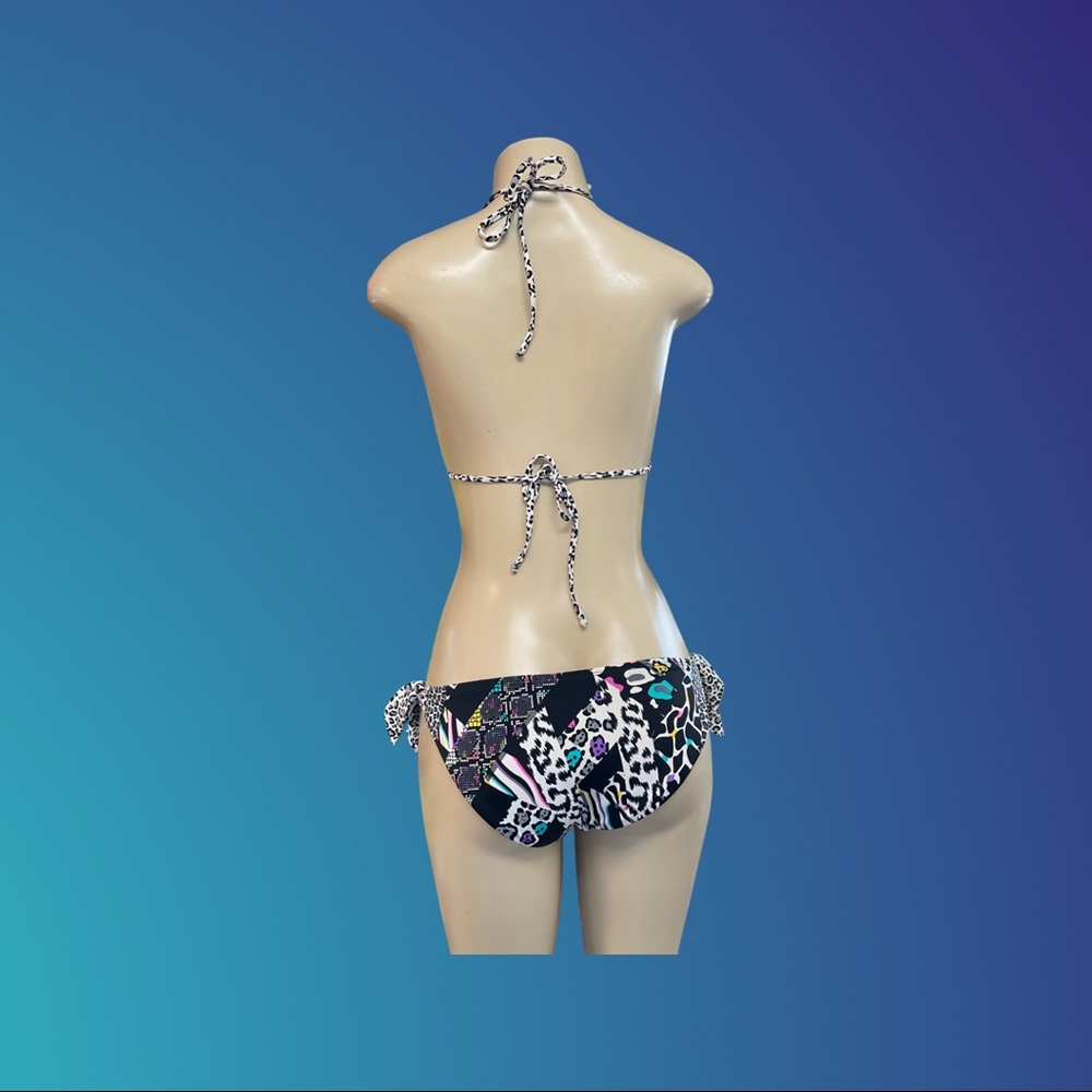 Reversible String Bikini colorful leopard print size S/M - Picture 11 of 16